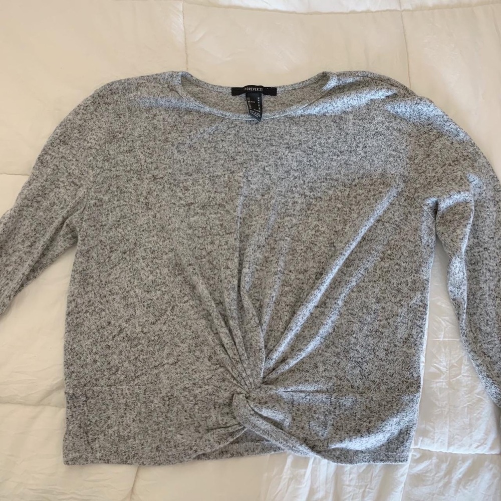 Gray Sweater Top